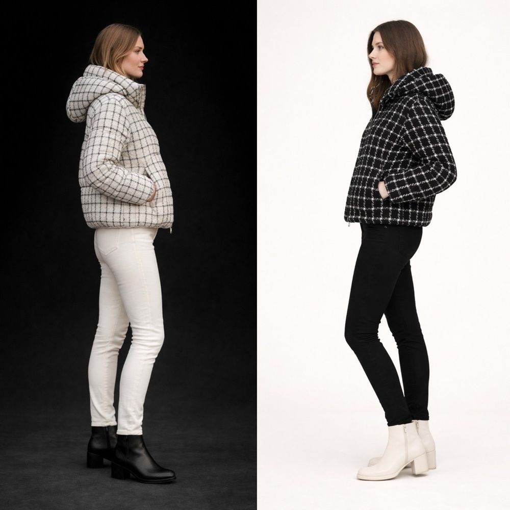 Function & Fringe Edit | Jason Wu Black and White Plaid Bomber Jacket
